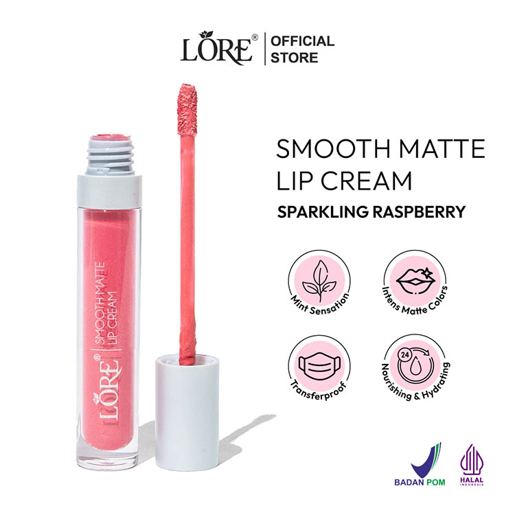 LORE Smooth Matte Lip Cream - Sparkling Raspberry