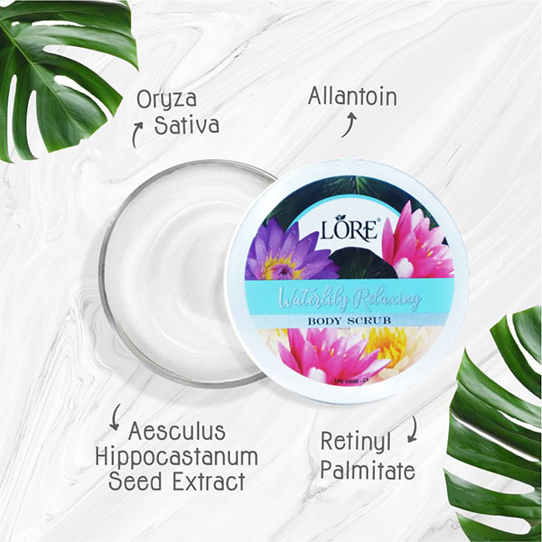 LORE Waterlily Relaxing Body Scrub 100 gr - Image 2